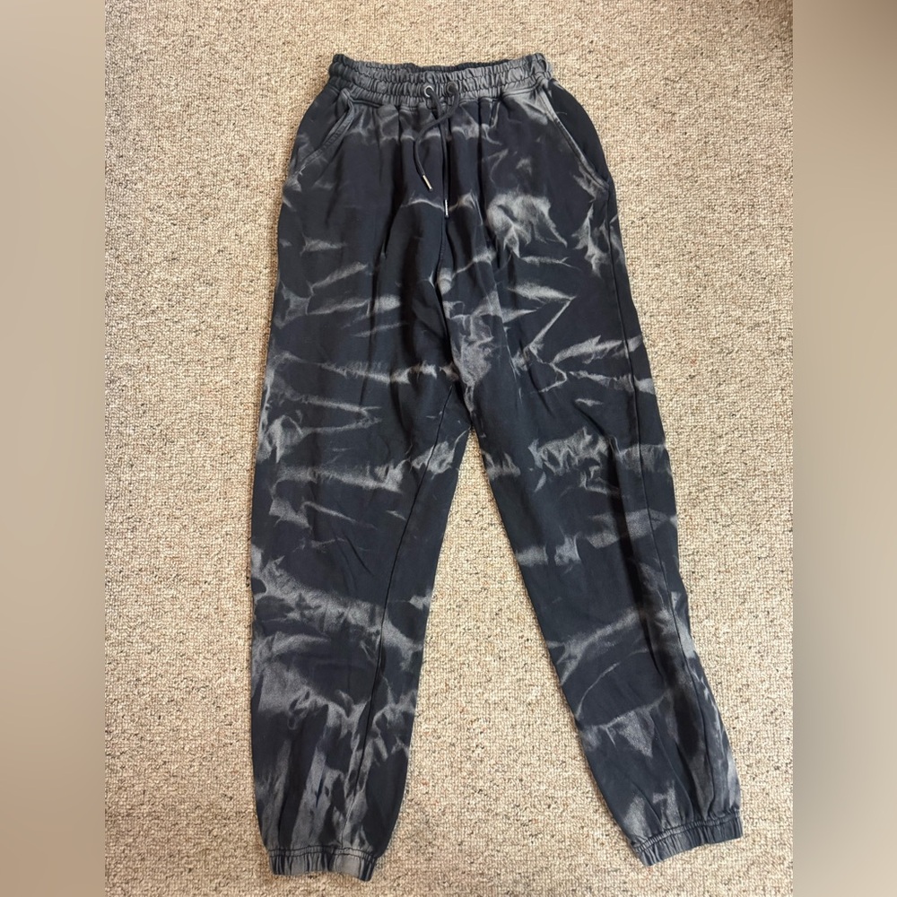 Black and Gray Tie-Dye Joggers 6 Tall